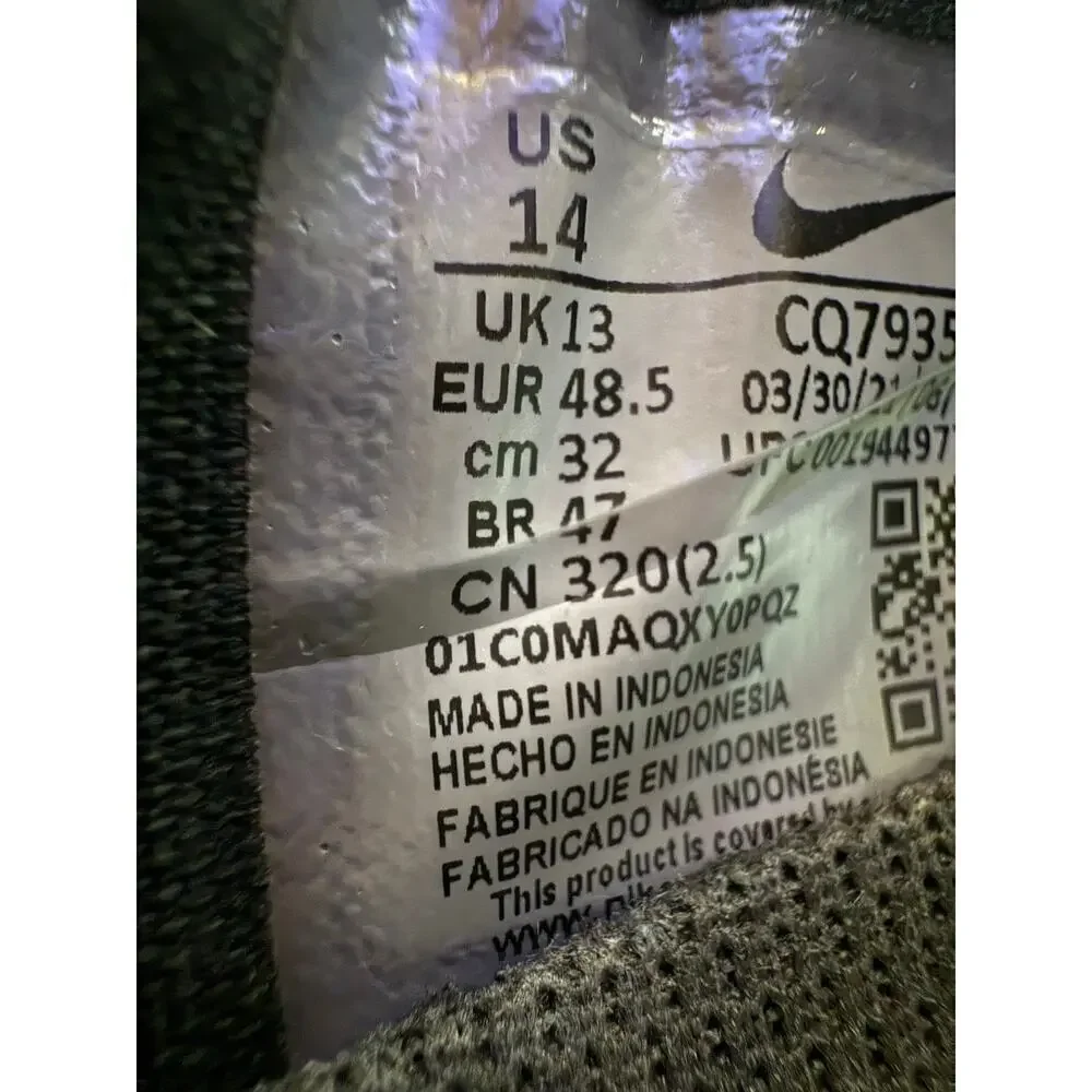 Nike Pegasus Trail 2 Black/Anthracite Men’s Size 14 Trail Running Shoes